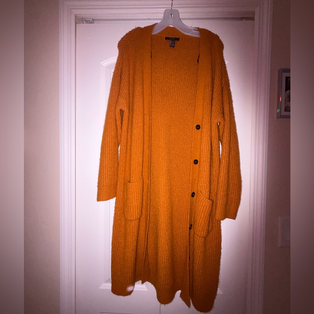 Forever 21 Long Open-Front Cardigan